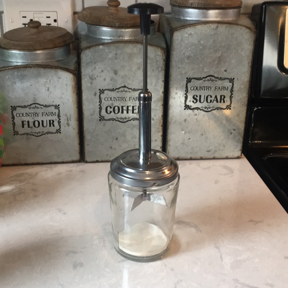 Vintage glass food chopper